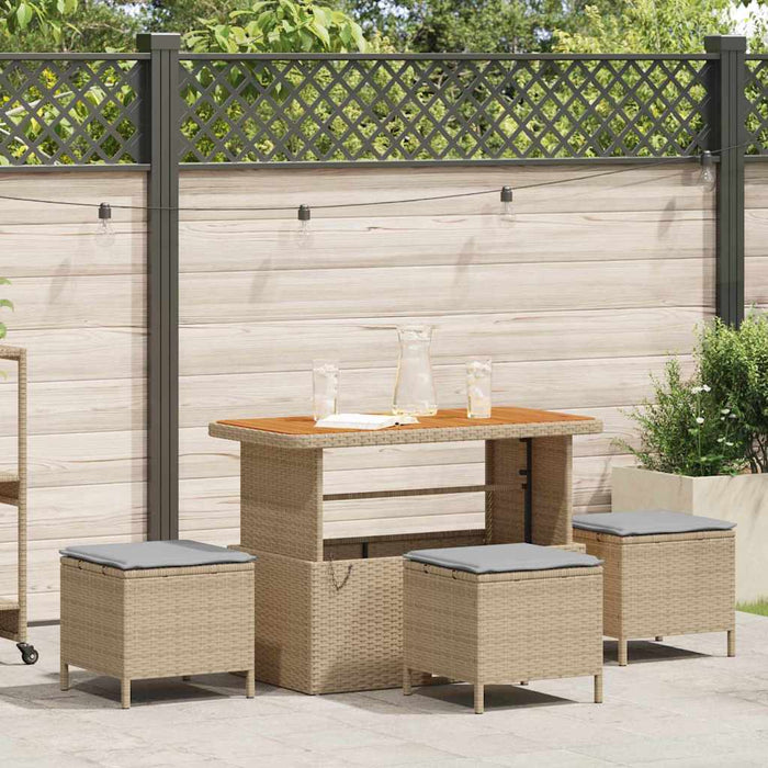 Set de masă pentru grădină Bej Rattan poli - WALTI WALTI