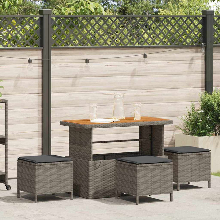 Set de masă pentru grădină Gri Rattan poli - WALTI WALTI