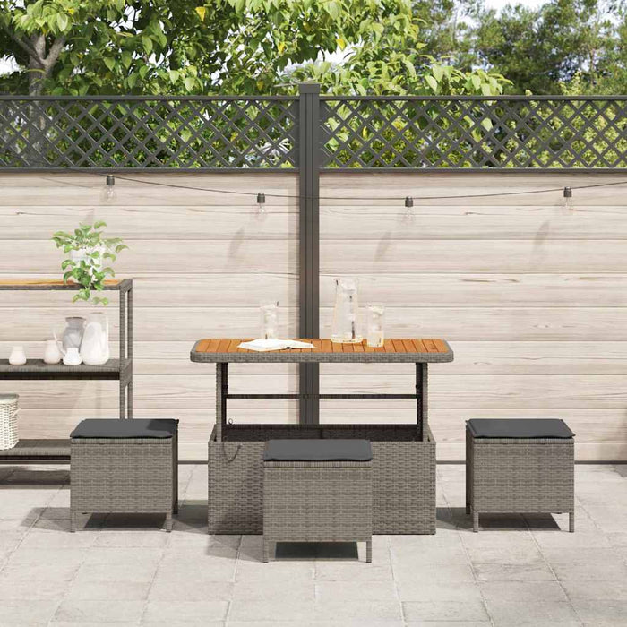 Set de masă pentru grădină Gri Rattan poli - WALTI WALTI