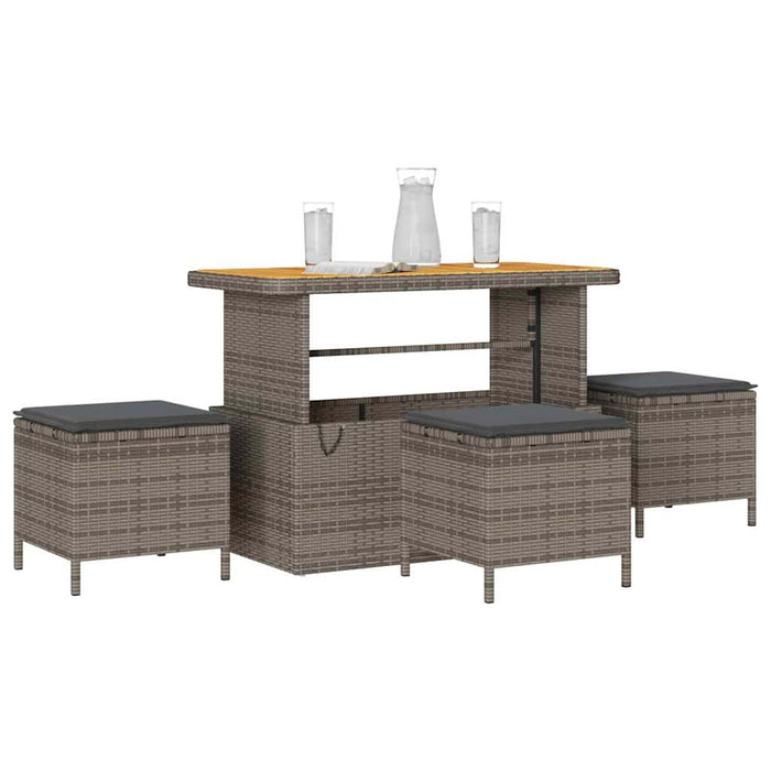Set de masă pentru grădină Gri Rattan poli - WALTI WALTI