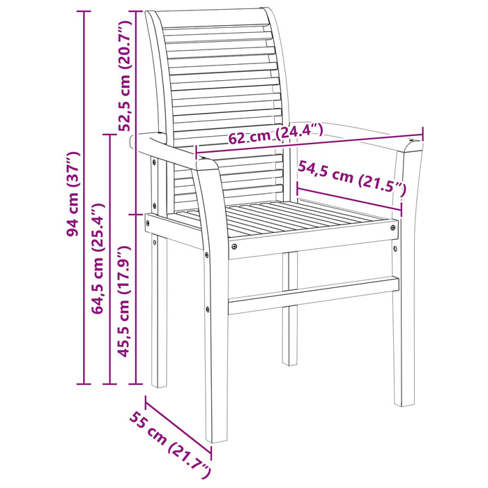 Scaun de sufragerie 2 pcs Maro 62 x 55 x 94 cm - WALTI WALTI