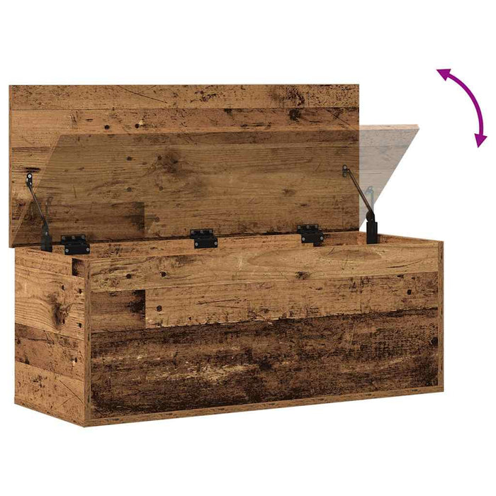 Cutie de depozitare Lemn Vechi 90 x 35 x 35 cm Lemn compozit - WALTI WALTI