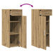 Bufet cu sertar Stejar Artizanal 30 x 42,5 x 93 cm - WALTI WALTI