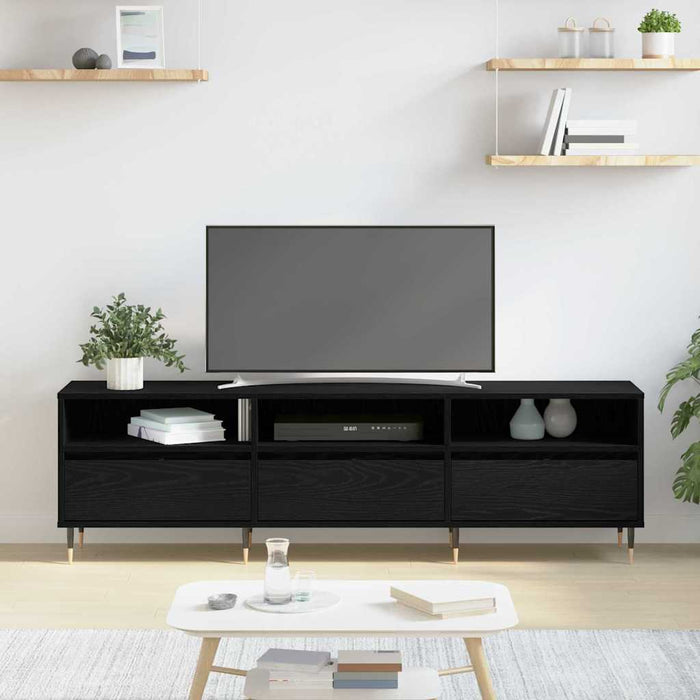 Cabinet TV Stejar Negru 150 x 30 x 45 cm Lemn compozit - WALTI WALTI