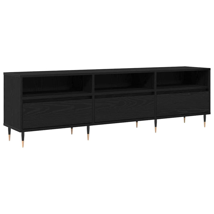 Cabinet TV Stejar Negru 150 x 30 x 45 cm Lemn compozit - WALTI WALTI