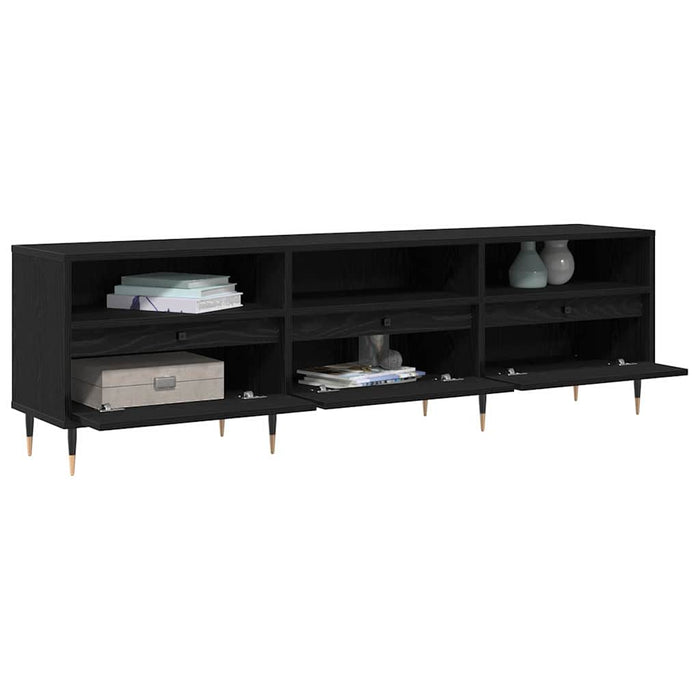 Cabinet TV Stejar Negru 150 x 30 x 45 cm Lemn compozit - WALTI WALTI