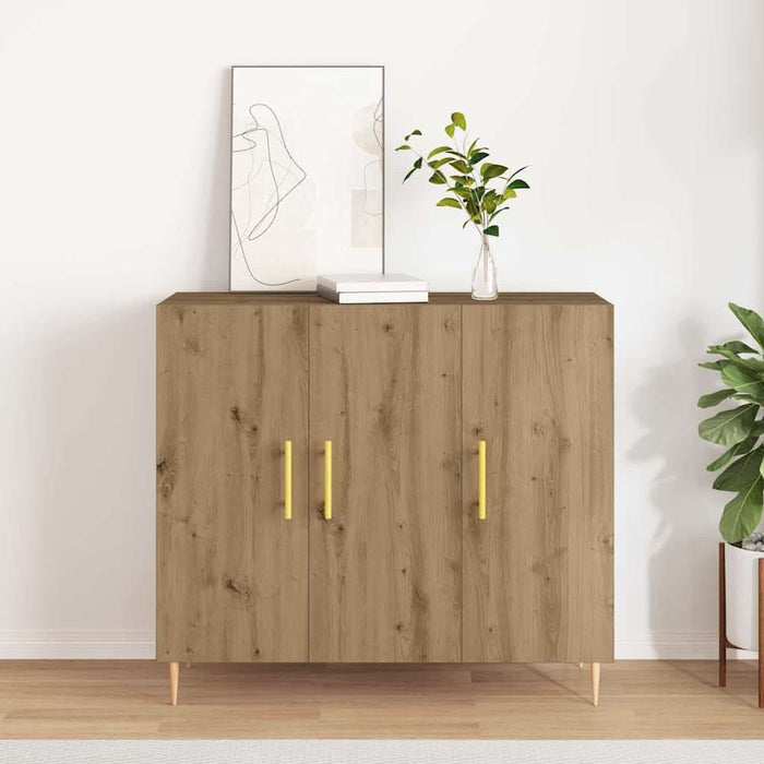 Bufet stejar artizanal 90 x 34 x 80 cm Lemn compozit - WALTI WALTI