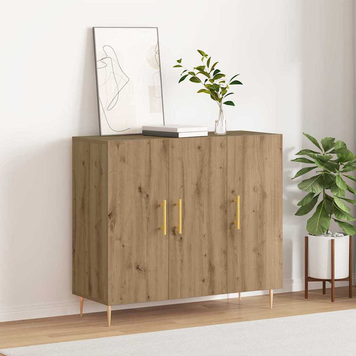 Bufet stejar artizanal 90 x 34 x 80 cm Lemn compozit - WALTI WALTI