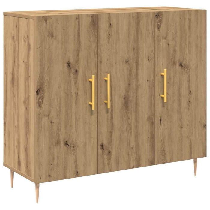 Bufet stejar artizanal 90 x 34 x 80 cm Lemn compozit - WALTI WALTI