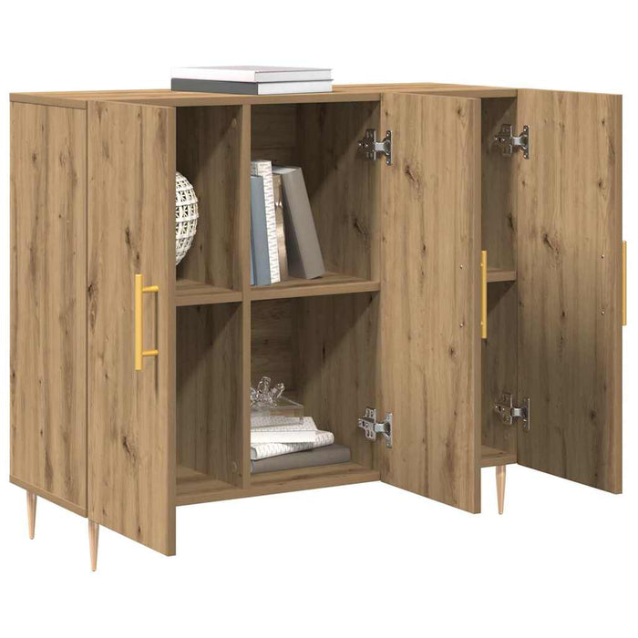 Bufet stejar artizanal 90 x 34 x 80 cm Lemn compozit - WALTI WALTI