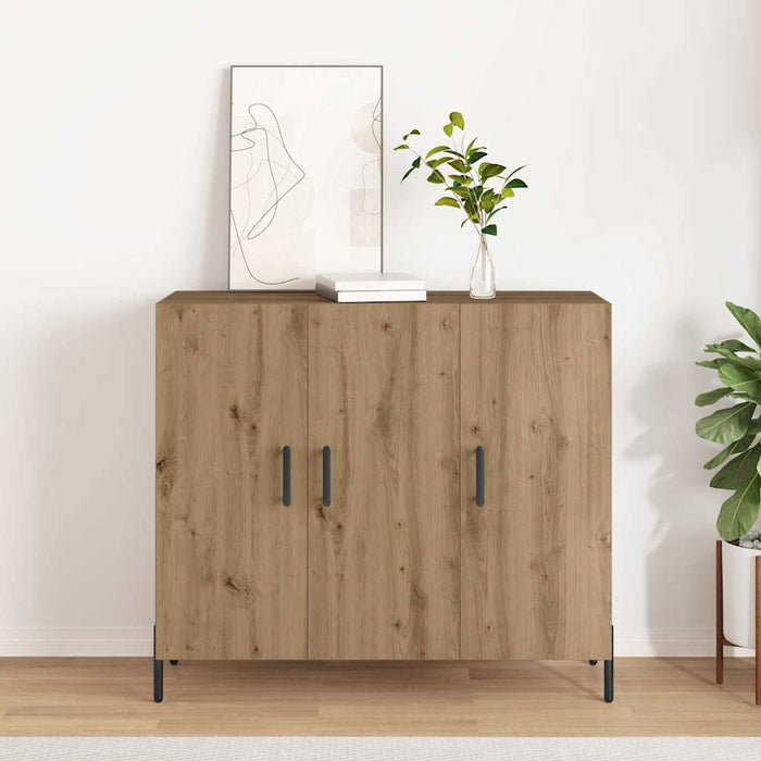 Bufet stejar artizanal 90 x 34 x 80 cm Lemn compozit - WALTI WALTI