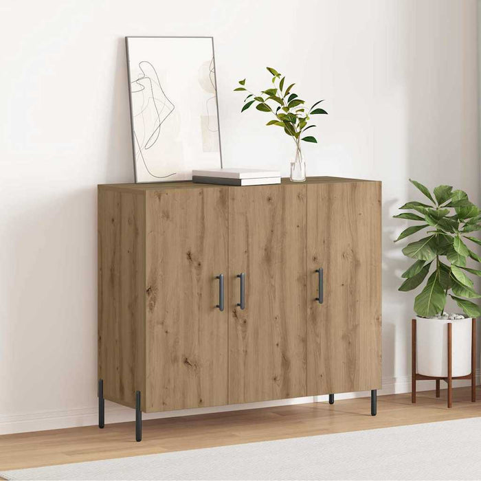 Bufet stejar artizanal 90 x 34 x 80 cm Lemn compozit - WALTI WALTI