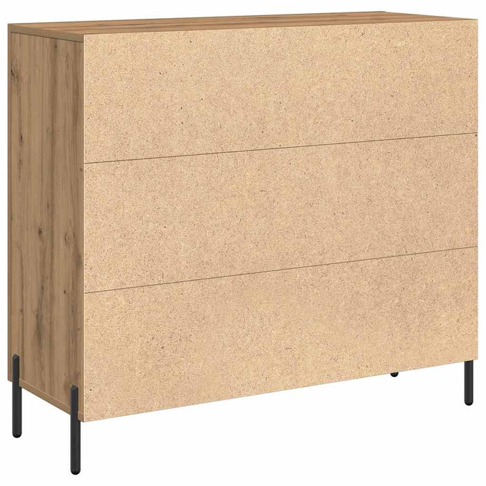 Bufet stejar artizanal 90 x 34 x 80 cm Lemn compozit - WALTI WALTI