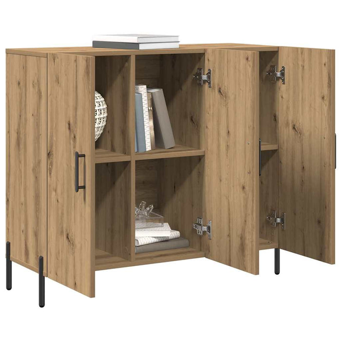 Bufet stejar artizanal 90 x 34 x 80 cm Lemn compozit - WALTI WALTI