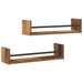 Raft de perete 2 pcs Lemn vechi 60 x 16 x 14 cm Lemn compozit - WALTI WALTI
