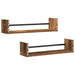 Raft de perete 2 pcs Lemn vechi 60 x 16 x 14 cm Lemn compozit - WALTI WALTI