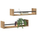 Raft de perete cu raft 2 pcs stejar artizanal 60 x 16 x 14 cm - WALTI WALTI