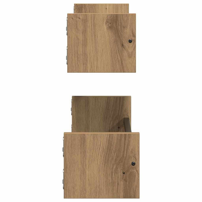Raft de perete cu raft 2 pcs stejar artizanal 60 x 16 x 14 cm - WALTI WALTI