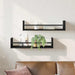Raft de perete 2 pcs Stejar negru 60 x 16 x 14 cm Lemn compozit - WALTI WALTI