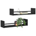 Raft de perete 2 pcs Stejar negru 60 x 16 x 14 cm Lemn compozit - WALTI WALTI