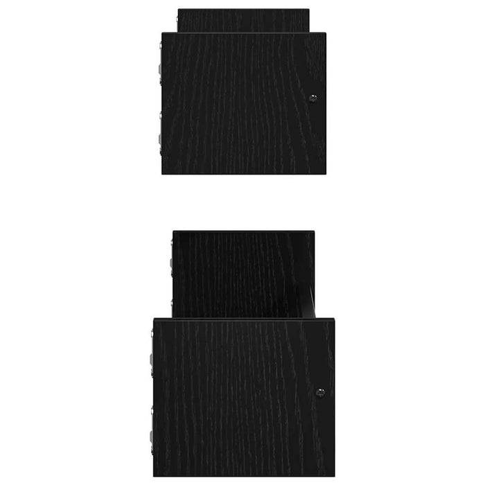 Raft de perete 2 pcs Stejar negru 60 x 16 x 14 cm Lemn compozit - WALTI WALTI