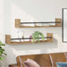 Raft de perete cu raft 2 pcs stejar artizanal 80 x 16 x 14 cm - WALTI WALTI