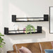Raft de perete 2 pcs Stejar negru 80 x 16 x 14 cm Lemn compozit - WALTI WALTI