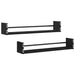 Raft de perete 2 pcs Stejar negru 80 x 16 x 14 cm Lemn compozit - WALTI WALTI