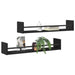 Raft de perete 2 pcs Stejar negru 80 x 16 x 14 cm Lemn compozit - WALTI WALTI