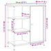 Bufet Stejar Negru 70 x 30 x 80 cm - WALTI WALTI