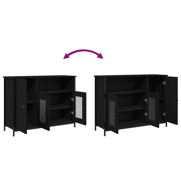 Bufet Stejar Negru 100 x 35 x 75 cm - WALTI WALTI