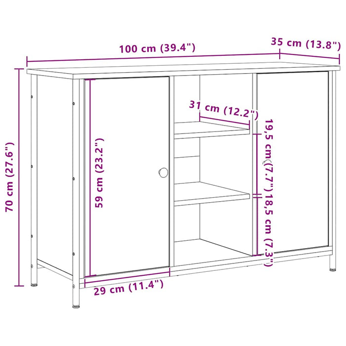 Bufet Lemn vechi 100 x 35 x 70 cm WALTI
