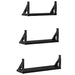 Raft de perete Pe perete cu depozitare 3 pcs Stejar Negru - WALTI WALTI
