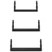 Raft de perete Pe perete cu depozitare 3 pcs Stejar Negru - WALTI WALTI