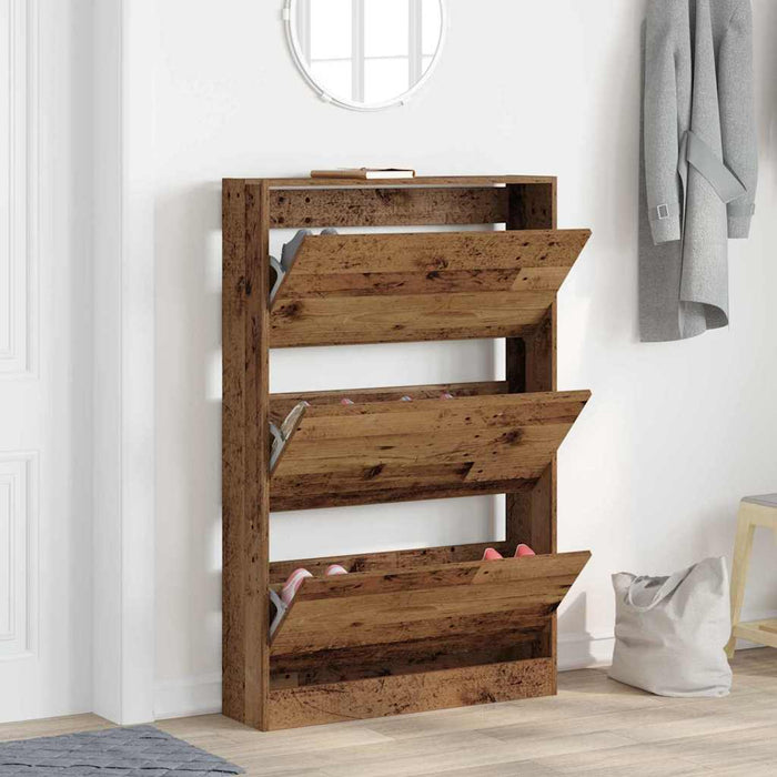 Dulap pentru Încălțăminte cu ușă Lemn vechi 80 x 21 x 125.5 cm - WALTI WALTI