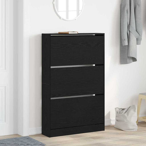 Dulap pentru Încălțăminte Stejar negru 80 x 21 x 125.5 cm - WALTI WALTI
