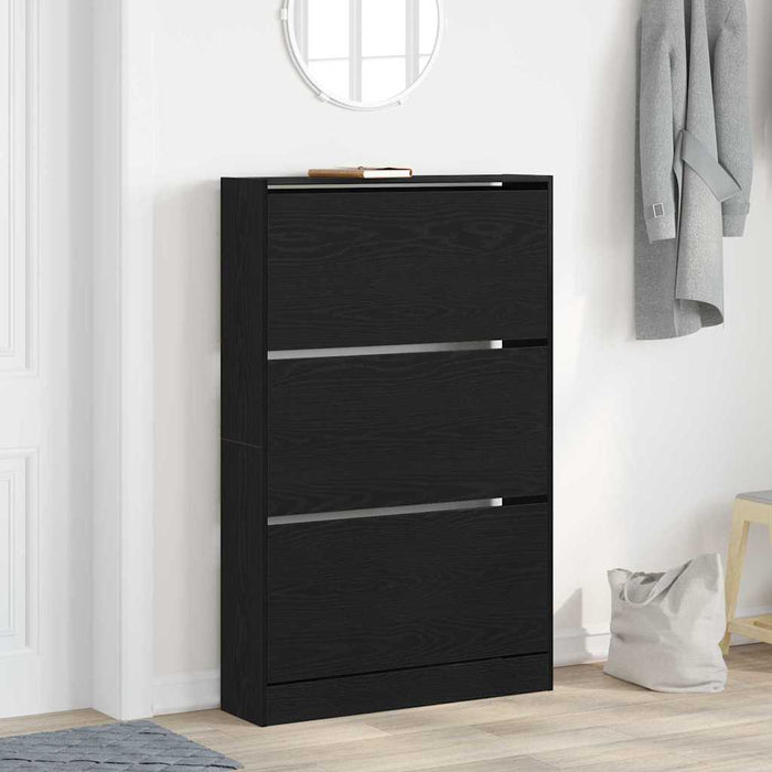 Dulap pentru Încălțăminte Stejar negru 80 x 21 x 125.5 cm - WALTI WALTI