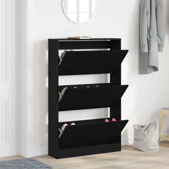 Dulap pentru Încălțăminte Stejar negru 80 x 21 x 125.5 cm - WALTI WALTI