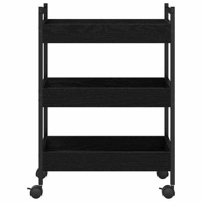 Troler de Bucătărie Stejar negru 50 x 30 x 70 cm Lemn compozit - WALTI WALTI