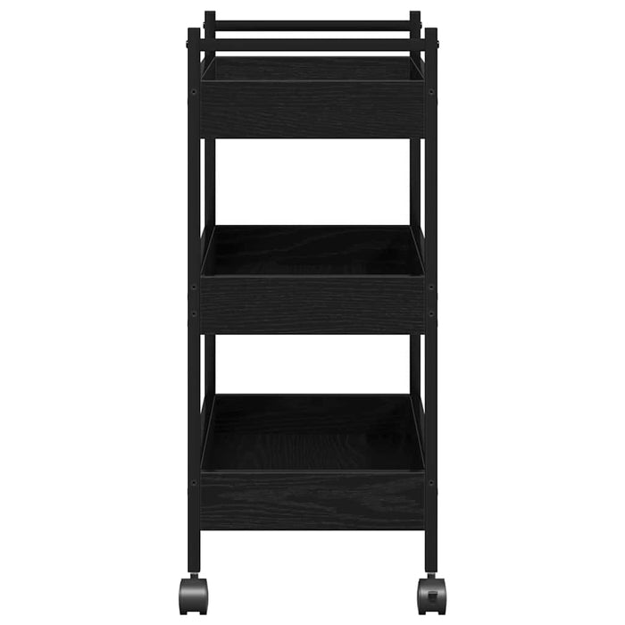 Troler de Bucătărie Stejar negru 50 x 30 x 70 cm Lemn compozit - WALTI WALTI