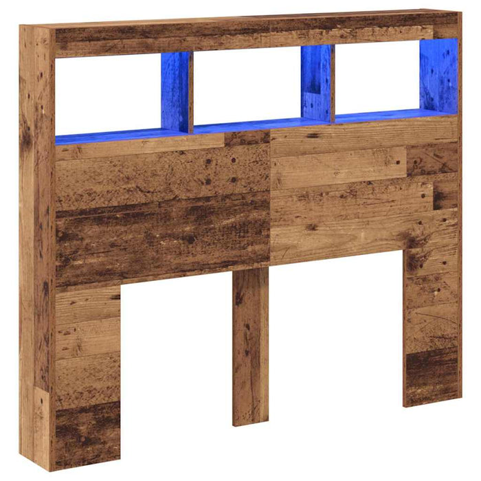 Tăblie cap cu raft Lemn Vechi 120 x 17 x 102 cm Lemn compozit - WALTI WALTI