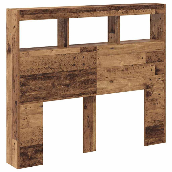 Tăblie cap cu raft Lemn Vechi 120 x 17 x 102 cm Lemn compozit - WALTI WALTI