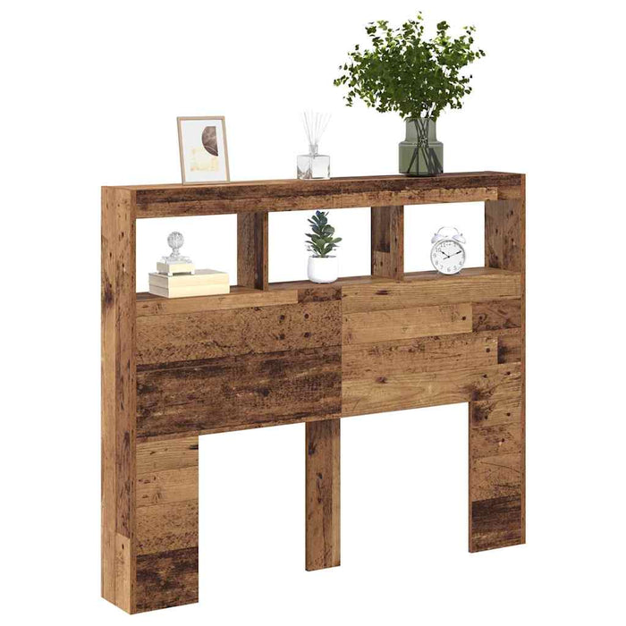 Tăblie cap cu raft Lemn Vechi 120 x 17 x 102 cm Lemn compozit - WALTI WALTI