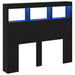 Tăblie cap cu raft Stejar Negru 120 x 17 x 102 cm Lemn compozit - WALTI WALTI