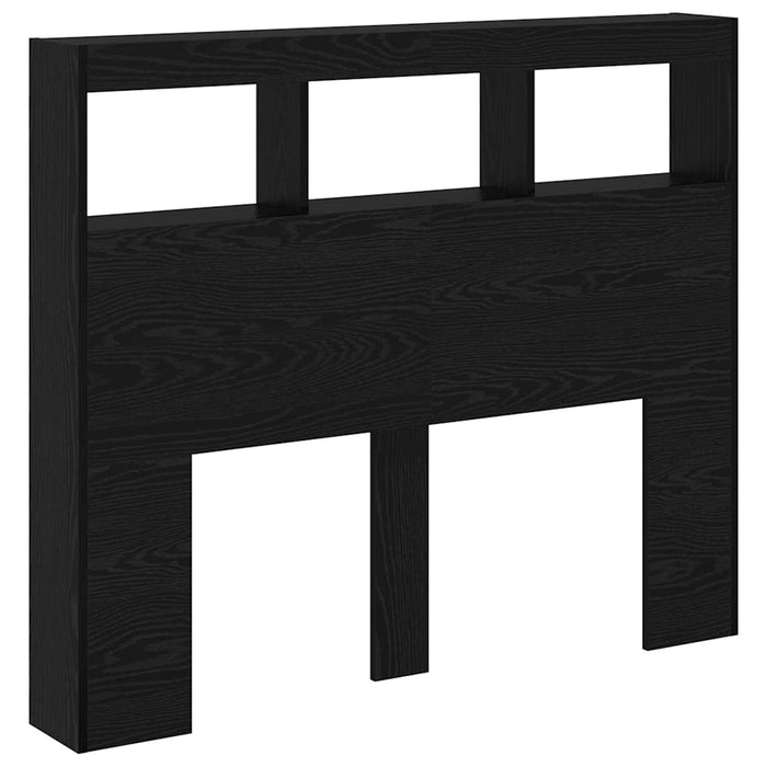 Tăblie cap cu raft Stejar Negru 120 x 17 x 102 cm Lemn compozit - WALTI WALTI