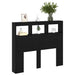 Tăblie cap cu raft Stejar Negru 120 x 17 x 102 cm Lemn compozit - WALTI WALTI