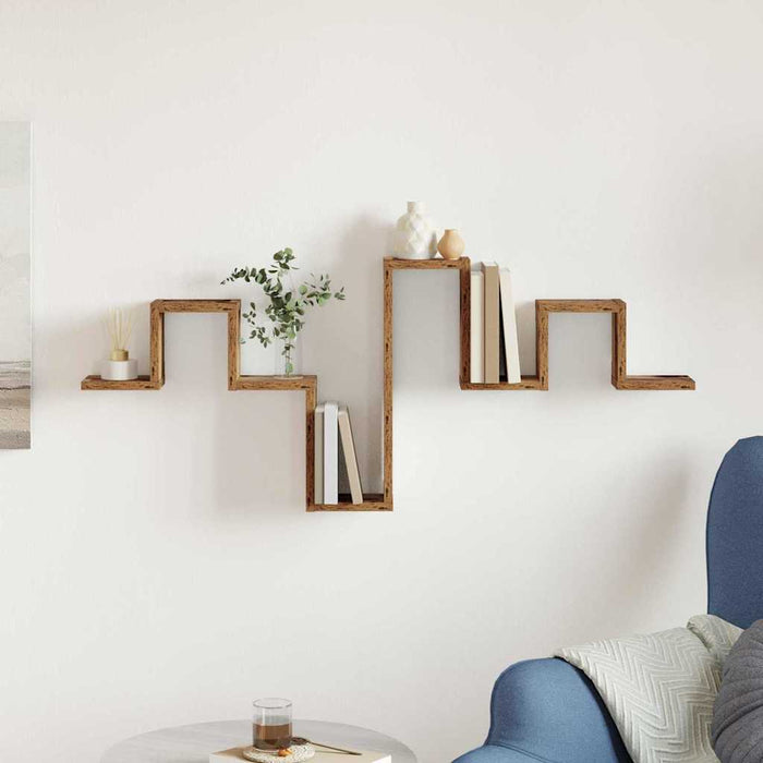 Raft de perete Pe perete Lemn vechi 104.5 x 43 x 10 cm - WALTI WALTI