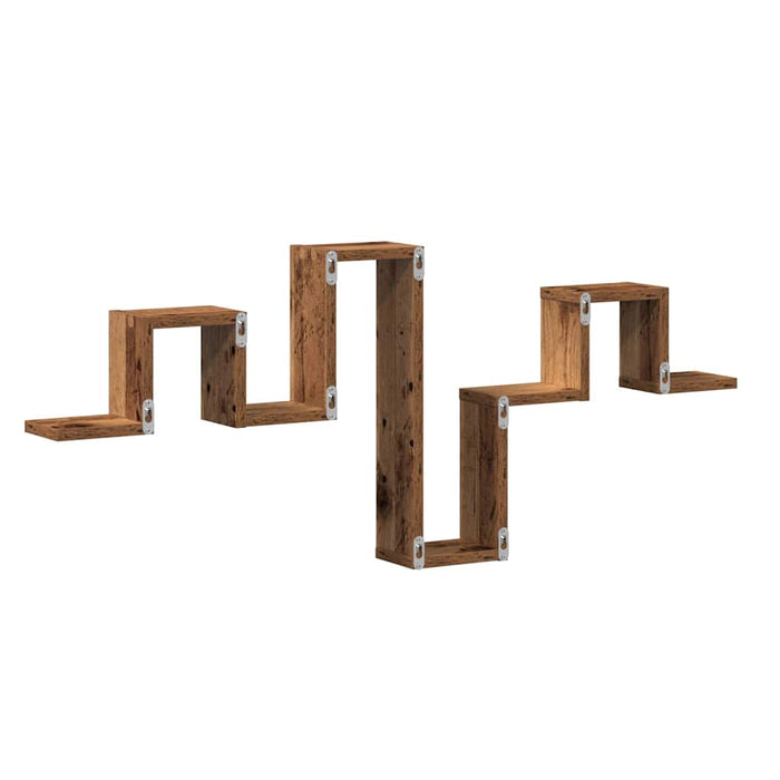 Raft de perete Pe perete Lemn vechi 104.5 x 43 x 10 cm - WALTI WALTI