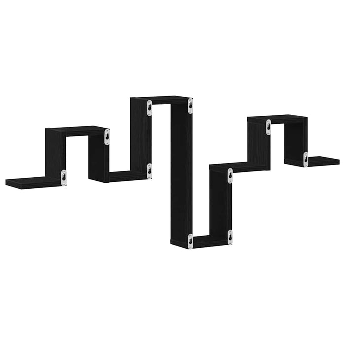 Raft de perete Pe perete Stejar Negru 104.5 x 43 x 10 cm - WALTI WALTI