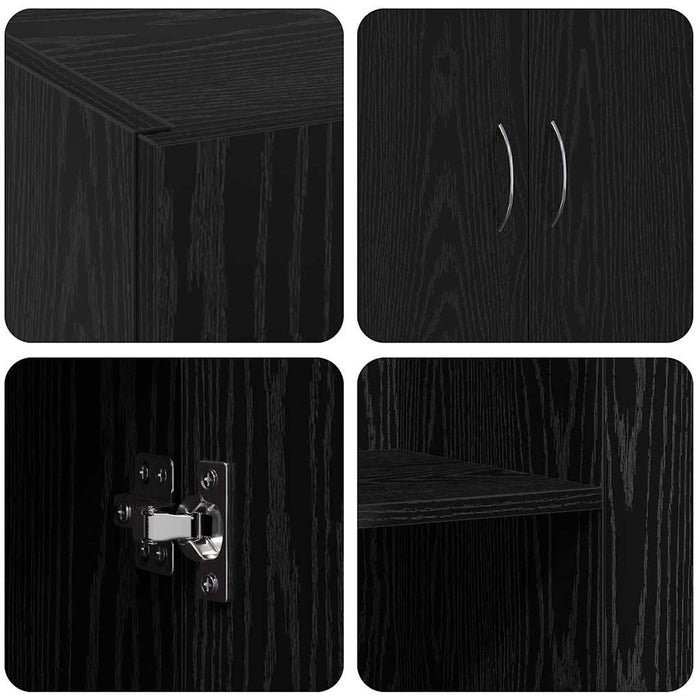Dulap de birou cu ușă Stejar negru 60 x 32 x 77.5 Lemn compozit - WALTI WALTI